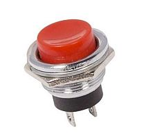 Выключатель-кнопка металл 220В 2А (2с) (ON)-OFF d16.2 красн. (RWD-306) | Код. 36-3351 | Rexant